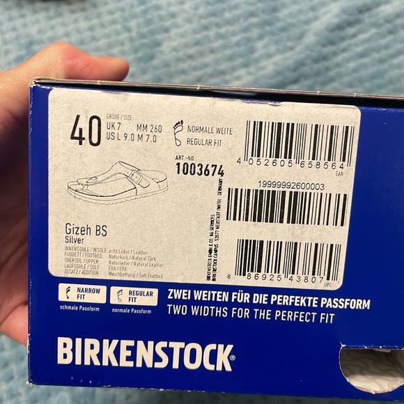 Birkenstock Gizeh, Metallic Silver, Patent Leather, Euro size 40, US size 9- 9.5 - Picture 14 of 14